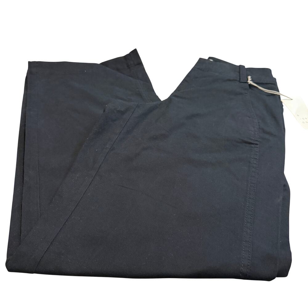 A New Day Women's Black Mid-Rise Relaxed Straight Leg Chino Pants - Size 0 - NWT